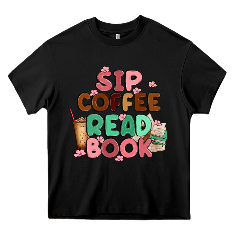 Sip Coffee Read Book Heavy Core Tee by MaliasSmallBusiness | Teevron