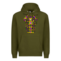 Army Green mardi gras crawfish Premium Hoodie - FaDigitalArtStudio