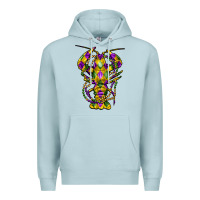Blue Mist mardi gras crawfish Premium Hoodie - FaDigitalArtStudio