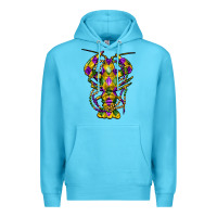 Ocean Blue mardi gras crawfish Premium Hoodie - FaDigitalArtStudio
