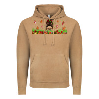 Vintage Camel christmas mama messy bun Vintage Hoodie - Jasminsmagicworld