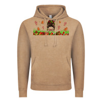 Vintage Coffee christmas mama messy bun Vintage Hoodie - Jasminsmagicworld