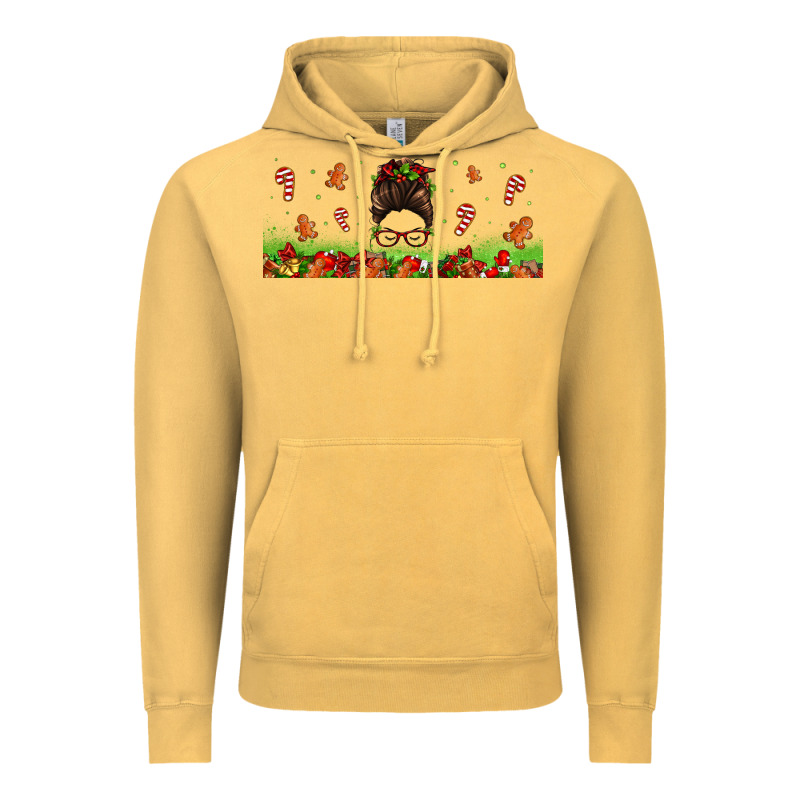 Christmas Mama Messy Bun Vintage Hoodie by Jasminsmagicworld | Teevron