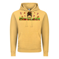 Vintage Mustard christmas mama messy bun Vintage Hoodie - Jasminsmagicworld