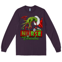 Plum grinch hand nurse educator Long Sleeve Tee - NancyCooperArtShop