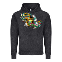 Vintage Black Guerrero Mexico Sunflower Map Vintage Hoodie - RanaPortraitStore