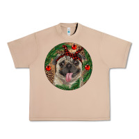 Burro Christmas Pug With Leopard Urban Heavy Tee - RanaPortraitStore