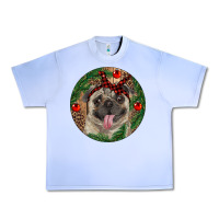 Grape Ice Christmas Pug With Leopard Urban Heavy Tee - RanaPortraitStore