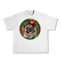 Lunar Rock Christmas Pug With Leopard Urban Heavy Tee - RanaPortraitStore