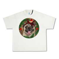 Pistachio Christmas Pug With Leopard Urban Heavy Tee - RanaPortraitStore