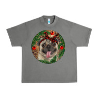 Tornado Christmas Pug With Leopard Urban Heavy Tee - RanaPortraitStore