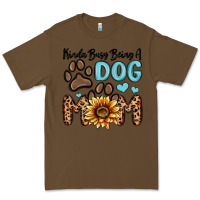 Cacao kinda busy being a dog mom Premium Tee - MaliasSmallBusiness