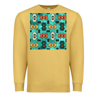 Antique Gold native american aztec seamless pattern 3 Premium Sweatshirt - BundleAndBundleShop