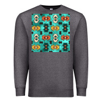 Charcoal Heather native american aztec seamless pattern 3 Premium Sweatshirt - BundleAndBundleShop