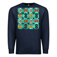 Navy native american aztec seamless pattern 3 Premium Sweatshirt - BundleAndBundleShop