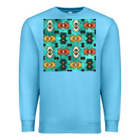 Ocean Blue native american aztec seamless pattern 3 Premium Sweatshirt - BundleAndBundleShop
