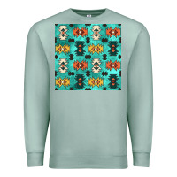 Seafoam native american aztec seamless pattern 3 Premium Sweatshirt - BundleAndBundleShop