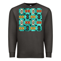 Smoke native american aztec seamless pattern 3 Premium Sweatshirt - BundleAndBundleShop
