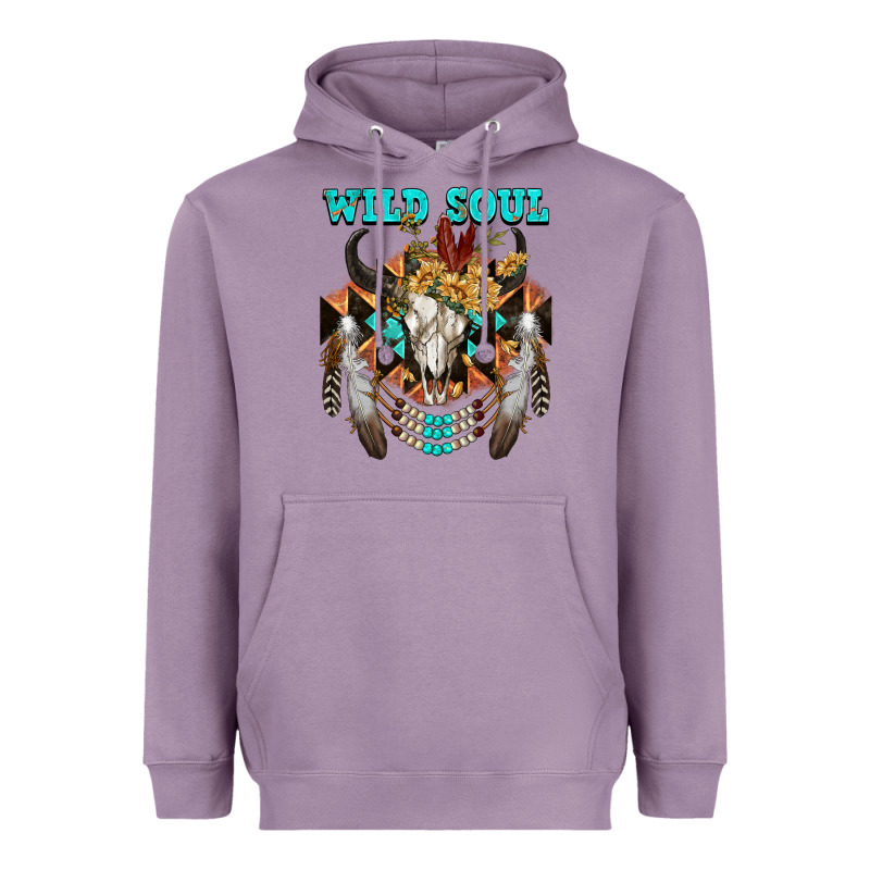 Wild Soul Bull Skull Heavyweight Hoodie by FaDigitalArtStudio | Teevron