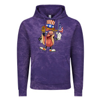 Cloud Purple 4th of july hot dog Vintage Hoodie - BarkalooDesign
