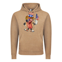 Vintage Coffee 4th of july hot dog Vintage Hoodie - BarkalooDesign