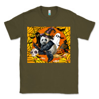 Army Green panda halloween Classic Tee - LillyAllenDesigns