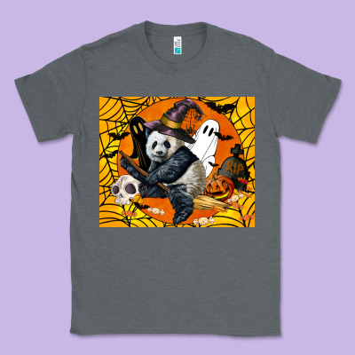 Panda Halloween Classic Tee Designed By Lillyallendesigns