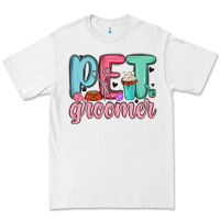 White pet groomer Premium Tee - MaliasSmallBusiness