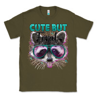 Army Green cute but feral Classic Tee - Artiststas