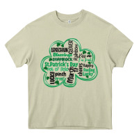 Mossy st patricks day shamrock typography Heavy Core Tee - MaliasSmallBusiness