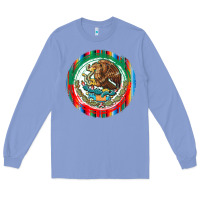 Colony Blue Mexico Coat of Arms Long Sleeve Tee - texasbilliewilder