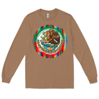 Toasted Coconut Mexico Coat of Arms Long Sleeve Tee - texasbilliewilder