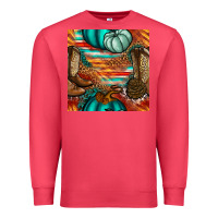 Cardinal western thanksgiving seamless pattern Premium Sweatshirt - BundleAndBundleShop