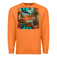 Carrot western thanksgiving seamless pattern Premium Sweatshirt - BundleAndBundleShop