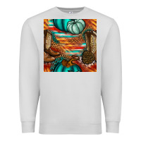 Dove Grey western thanksgiving seamless pattern Premium Sweatshirt - BundleAndBundleShop