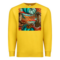 Lemon western thanksgiving seamless pattern Premium Sweatshirt - BundleAndBundleShop