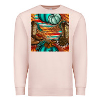 Pale Pink western thanksgiving seamless pattern Premium Sweatshirt - BundleAndBundleShop