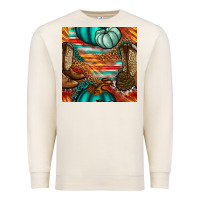 Sandshell western thanksgiving seamless pattern Premium Sweatshirt - BundleAndBundleShop