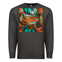 Smoke western thanksgiving seamless pattern Premium Sweatshirt - BundleAndBundleShop