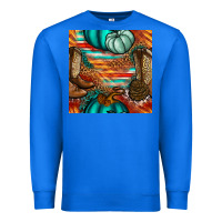 True Royal western thanksgiving seamless pattern Premium Sweatshirt - BundleAndBundleShop