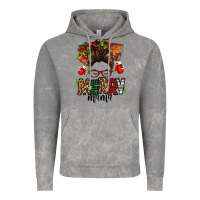Cloud Rock Christmas merry mama messy bun Vintage Hoodie - Jasminsmagicworld
