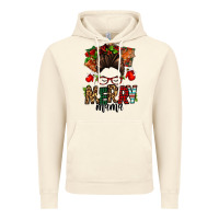 Vintage Artic Christmas merry mama messy bun Vintage Hoodie - Jasminsmagicworld