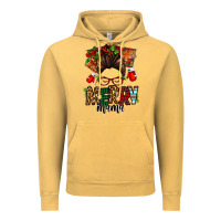 Vintage Mustard Christmas merry mama messy bun Vintage Hoodie - Jasminsmagicworld