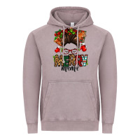 Vintage Zinc Christmas merry mama messy bun Vintage Hoodie - Jasminsmagicworld
