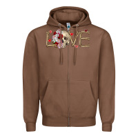 Chestnut Skull love Valentine's Day Zipper Hoodie - FaDigitalArtStudio