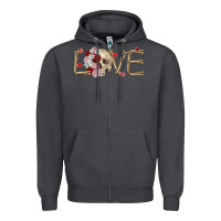 Smoke Skull love Valentine's Day Zipper Hoodie - FaDigitalArtStudio