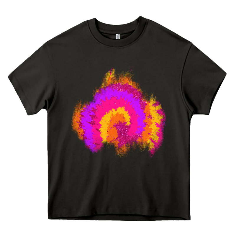 Tie Dye Glitter Patch Heavy Core Tee by AdoDesignShop | Teevron