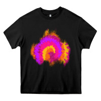 Black tie dye glitter patch Heavy Core Tee - AdoDesignShop