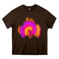 Chocolate Brown tie dye glitter patch Heavy Core Tee - AdoDesignShop