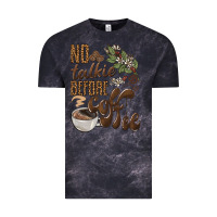 Cloud Black no talkie before coffee Vintage Tee - BarkalooDesign